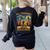 All Teachers Love Brains Shirt Teacher Halloween Tee Women's Sweatshirt Back Print Black