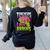 Teachers Love Brains Zombie Teacher Halloween Zombies Women's Sweatshirt Back Print Black