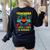 Teachers Are Superheroes – Fun Appreciation Women's Sweatshirt Back Print Black