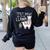 Teachers Testing Day Test Day No Prob Llama Teacher Women's Sweatshirt Back Print Black Teachers Testing Day Test Day No Prob Llama Teacher Women's Sweatshirt Back Print Black