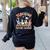 Teaching Future Leaders Teacher Back To School Cute Goose Women's Sweatshirt Back Print Black