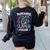 Teaching Music Is My Superpower Music Teacher For Men Women Kids Women's Sweatshirt Back Print Black