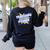 TEACHING IS MY SUPER POWER Teacher Appreciation Women's Sweatshirt Back Print Black