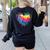 Teaching Is a Work Of Heart Tie Dye Hippie For Teacher For Men Women Girls Kids Women's Sweatshirt Back Print Black Teaching Is a Work Of Heart Tie Dye Hippie For Teacher For Men Women Girls Kids Women's Sweatshirt Back Print Black