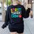 Team 1st Grade Crew Back To School 1st Grade Teacher Kids Women's Sweatshirt Back Print Black