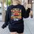 Test Day State Football Tackle Testing Day Sports Teacher Women's Sweatshirt Back Print Black