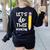 Lets Do This Test Day State Testing Teacher Motivational Women's Sweatshirt Back Print Black Lets Do This Test Day State Testing Teacher Motivational Women's Sweatshirt Back Print Black