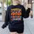Thankful For My Kindergarten Turkeys Thanksgiving Teacher Women's Sweatshirt Back Print Black