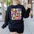 In My Third Grade Era 3rd Grade Era Teacher Back To School Women's Sweatshirt Back Print Black