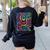 Tie Dye 8th Grade Typography Team Eighth Grade Teacher Women's Sweatshirt Back Print Black Tie Dye 8th Grade Typography Team Eighth Grade Teacher Women's Sweatshirt Back Print Black
