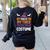 Tired Teacher Costume For Humor Halloween Women's Sweatshirt Back Print Black Tired Teacher Costume For Humor Halloween Women's Sweatshirt Back Print Black