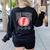 Tired Teachers Club Study Lover School Apparel Women's Sweatshirt Back Print Black Tired Teachers Club Study Lover School Apparel Women's Sweatshirt Back Print Black