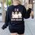 TK Boo Crew Retro Groovy Halloween Floral Ghost TK Teacher Women's Sweatshirt Back Print Black TK Boo Crew Retro Groovy Halloween Floral Ghost TK Teacher Women's Sweatshirt Back Print Black