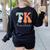 TK Teacher Retro Groovy Vintage Happy First Day Of School Women's Sweatshirt Back Print Black