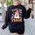 Trick Or Teach Cute Floral Ghost Teacher Halloween Costume Women's Sweatshirt Back Print Black Trick Or Teach Cute Floral Ghost Teacher Halloween Costume Women's Sweatshirt Back Print Black