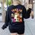Trick Or Teach Cute Ghost Coffee Pumpkins Halloween Teacher Women's Sweatshirt Back Print Black
