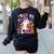 Trick Or Teach Groovy Teacher Ghost Halloween Teacher Women's Sweatshirt Back Print Black Trick Or Teach Groovy Teacher Ghost Halloween Teacher Women's Sweatshirt Back Print Black