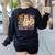 Trick Or Teach Groovy Teacher Halloween Floral Ghost Women's Sweatshirt Back Print Black Trick Or Teach Groovy Teacher Halloween Floral Ghost Women's Sweatshirt Back Print Black