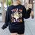 Trick Or Teach Groovy Teacher Halloween Retro Teacher Ghost Women's Sweatshirt Back Print Black Trick Or Teach Groovy Teacher Halloween Retro Teacher Ghost Women's Sweatshirt Back Print Black