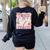 Trick Or Teach Retro Halloween Teacher Look Women's Sweatshirt Back Print Black Trick Or Teach Retro Halloween Teacher Look Women's Sweatshirt Back Print Black