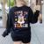 Trick Or Teach Teacher Groovy Ghost Halloween Teacher Women's Sweatshirt Back Print Black Trick Or Teach Teacher Groovy Ghost Halloween Teacher Women's Sweatshirt Back Print Black