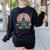Twinning With My Teacher Bestie Rainbow Matching Teachers Women's Sweatshirt Back Print Black