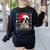 Ugly Xmas Sweater Santa Boston Terrier Dog Christmas For Men Women Kids Women's Sweatshirt Back Print Black