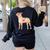 Vintage Floral Boston Terrier For Dog Lover Women's Sweatshirt Back Print Black