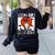 Vintage Japanese Dogzilla Boston Terrier Women's Sweatshirt Back Print Black