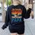 Vintage Retro My Favorite Teacher Calls Me Papa Father's Day Women's Sweatshirt Back Print Black