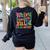 Vintage Teacher Sayings Weird Teachers Build Character For Men Women Women's Sweatshirt Back Print Black