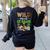 Wild About 1st Grade Teacher Student First Grade Zoo Safari Women's Sweatshirt Back Print Black