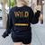 Wild About 2Nd Grade School Grade Teacher Women's Sweatshirt Back Print Black Wild About 2Nd Grade School Grade Teacher Women's Sweatshirt Back Print Black
