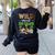Wild About 3rd Grade Teacher Student Third Grade Zoo Safari Women's Sweatshirt Back Print Black