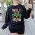 Wild About Preschool Teacher Student Preschool Zoo Safari Women's Sweatshirt Back Print Black