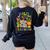 Wild About Teaching Safari Jungle School Teacher Women's Sweatshirt Back Print Black Wild About Teaching Safari Jungle School Teacher Women's Sweatshirt Back Print Black