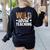 Wild About Teaching Teacher Teaching Back To School Women's Sweatshirt Back Print Black Wild About Teaching Teacher Teaching Back To School Women's Sweatshirt Back Print Black