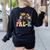 Wildflower Pre-K Preschool Team Floral Teacher Girls Women's Sweatshirt Back Print Black