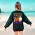 4th Grade Boo Crew Teacher Student Halloween Costume Women's Sweatshirt Back Print Forest Green
