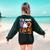 7th Grade Boo Crew Teacher Student Halloween Costume Women's Sweatshirt Back Print Forest Green