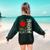 American Flag Camouflage Teacher Patriotic 4th Of July Women's Sweatshirt Back Print Forest Green