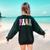 Back To School Teacher Para Preppy Checkered Para Life Women's Sweatshirt Back Print Forest Green