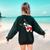 Boston Terrier Bostie Dog Kids Women Girls Women's Sweatshirt Back Print Forest Green