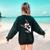 Boston Terrier Dog From Side Boston Bull Women's Sweatshirt Back Print Forest Green