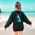 Boston Terrier I Love Mom Apparel Women's Sweatshirt Back Print Forest Green