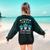 Cute SPED Teacher Special Education Cactus SPED Teacher Women's Sweatshirt Back Print Forest Green