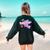 Cute Teacher Shirt 80's 90's Style Retro Old School Teacher For Men Women Women's Sweatshirt Back Print Forest Green