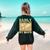 Geography Teacher Easily Distracted By Maps Women's Sweatshirt Back Print Forest Green