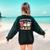 Groovy Kindergarten Boo Crew Kinder Halloween Teacher Kids Women's Sweatshirt Back Print Forest Green