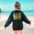 Halloween SPED Teacher Boo In ASL Boo Hands Sign Language Women's Sweatshirt Back Print Forest Green